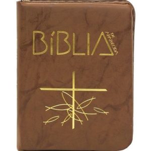 Bíblia de Aparecida - Bolso Zíper Flexível Marrom