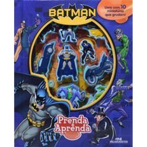 Batman– Prenda e Aprenda - Livro com 10 Miniaturas que Grudam