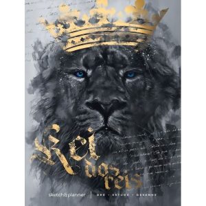 Sketch&Planner Caderno-Agenda - Leão Rei Dos Reis - Ore, Estude, Desenhe