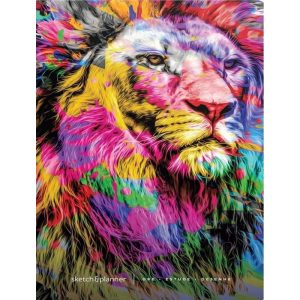 Sketch & Planner - The Lion Colorida - Ore, Estude, Desenhe