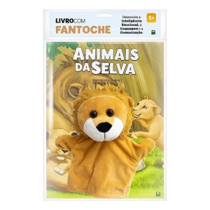 Livro Com Fantoche Animais Da Selva